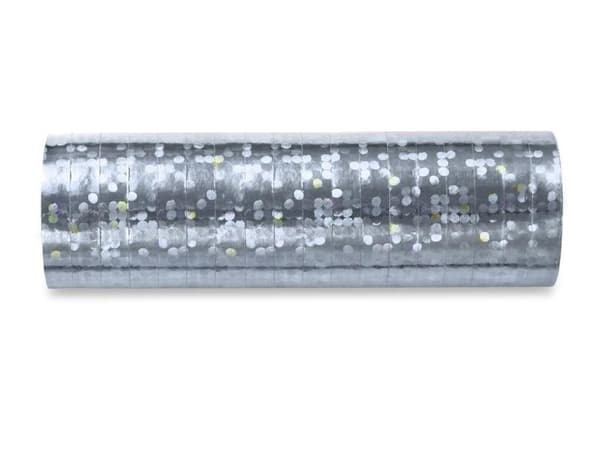 Holografiska silver serpentiner 3,8m 18st