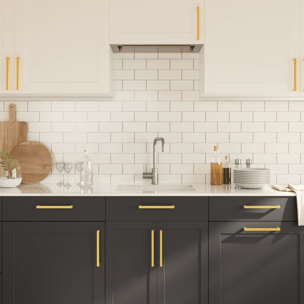 vidaXL skabsgreb, 10 stk., guld, 192 mm, rustfrit stål