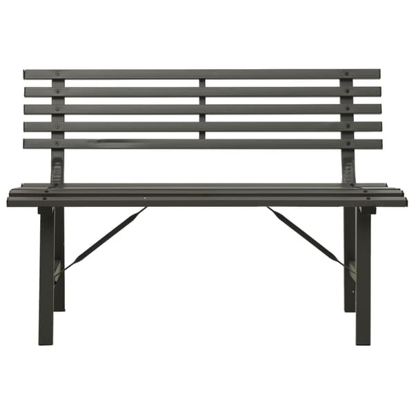vidaXL Puutarhapenkki 110 cm teräs musta