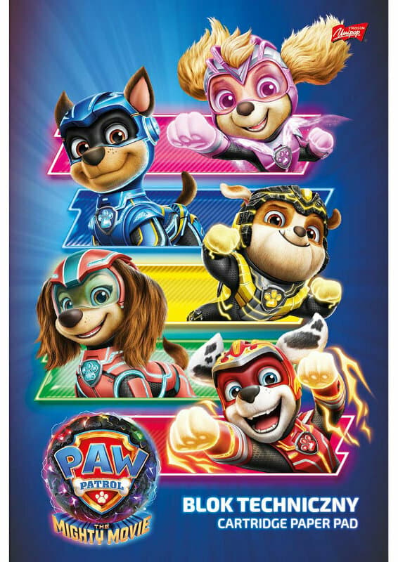 Teknisk blok A4 10k. Paw Patrol.