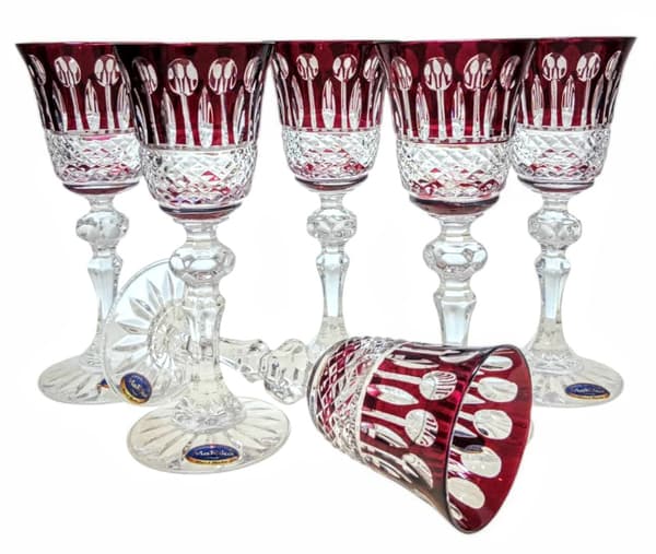 Ruby Crystal Likørglas 60 ml Franske