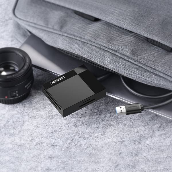 SD / micro SD / CF / MS hukommelseskortlæser USB 3.0 stik - sort