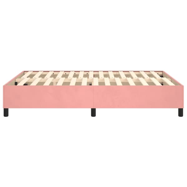 vidaXL Sängram rosa 140x190 cm sammet