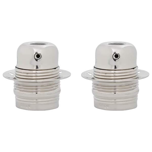 vidaXL Glödlampshållare 2 st satin nickel E27
