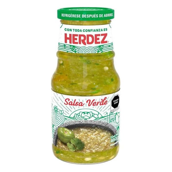 Herdez-vihreä salsa lasissa (453 g)