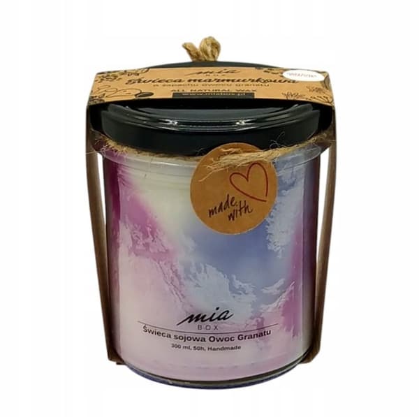 Marmorerat sojaljus Granatäpple 240g