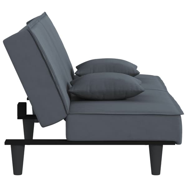 vidaXL sovesofa mørkegrå fløjl