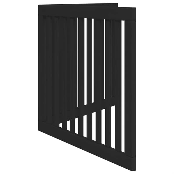 vidaXL foldbar hundegitter, 2 paneler, sort, 160 cm
