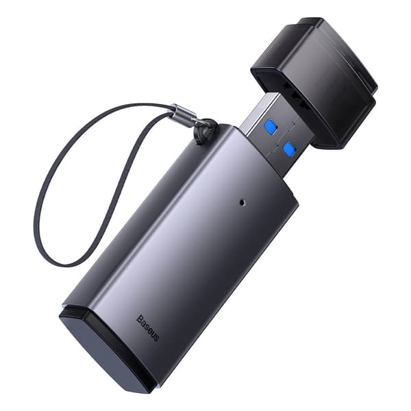 Lite-sarjan USB SD/TF-kortinlukijasovitin harmaa