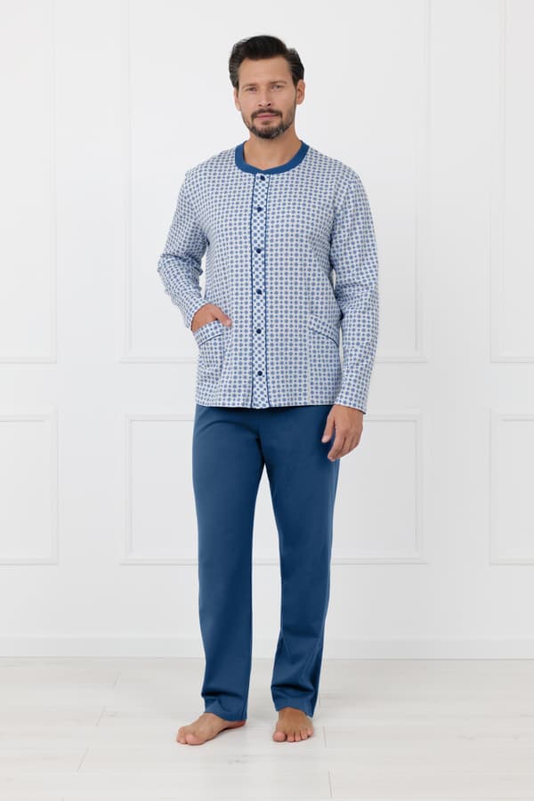 Herrpyjamas med lång ärm, långbyxor Homer M