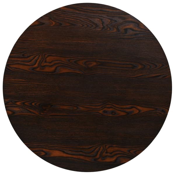 vidaXL MDF bistrobord med stålbas 80x75 cm mörk ask