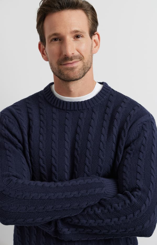 Kabelstrikket sweater S