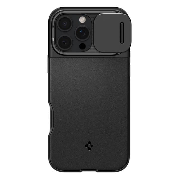 Spigen Optik Armor Magsafe -kotelo iPhone 16 Pro Maxille, musta