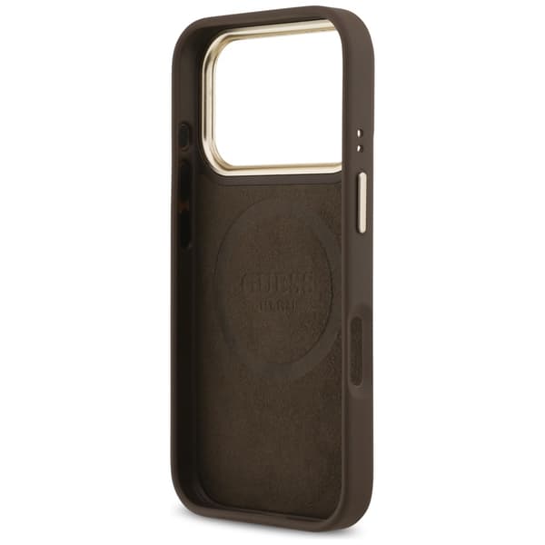 Guess 4G Logo Plate MagSafe-etui til iPhone 17 Pro brunt