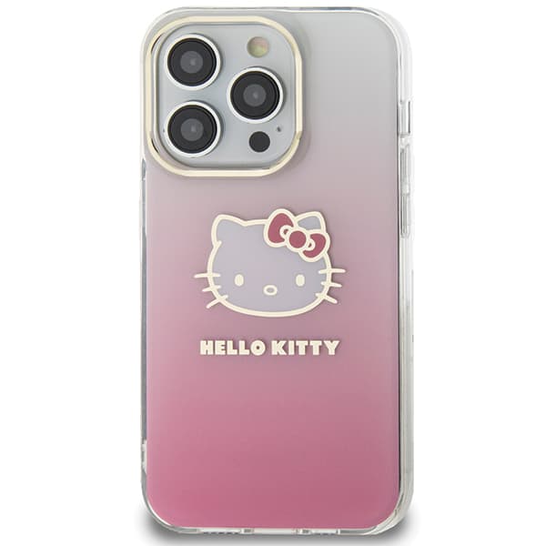 Hello Kitty IML Gradient Electrop Kitty Head-skal till iPhone 14 Pro, Rosa
