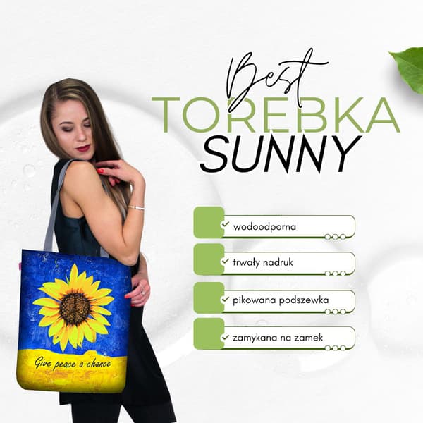 SUNNY lærredstaske - Giv fred