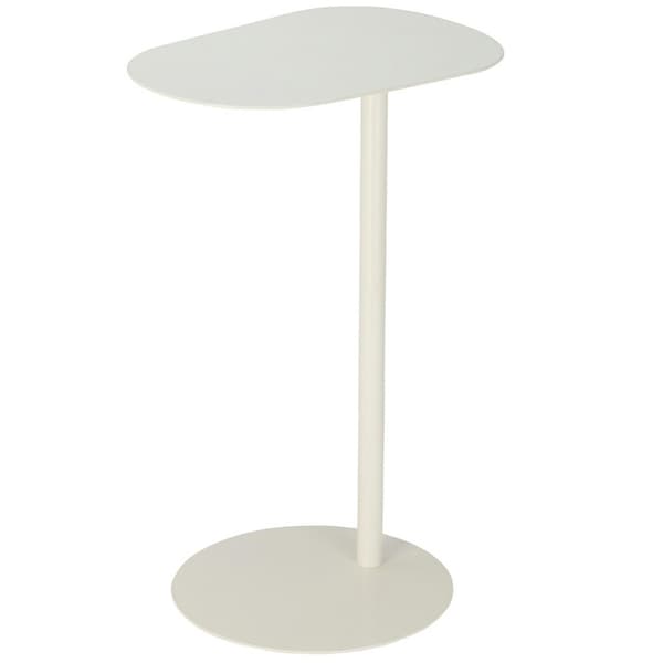 Vitt sidobord i metall 35xh53 cm