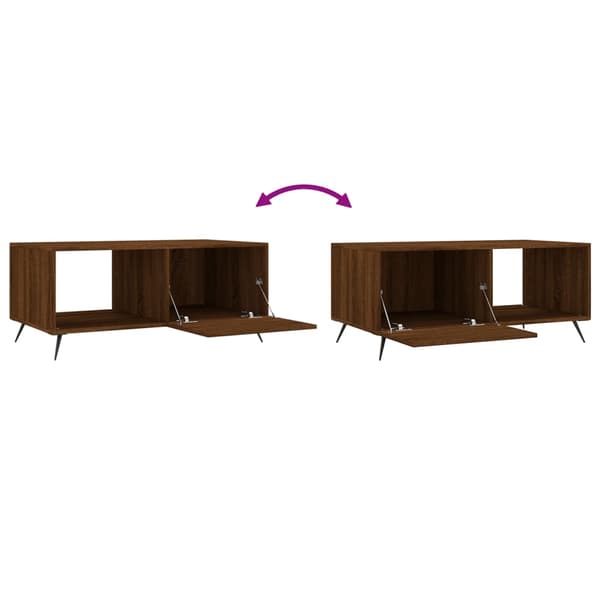 vidaXL sofabord brunt egetræ 90x50x40 cm