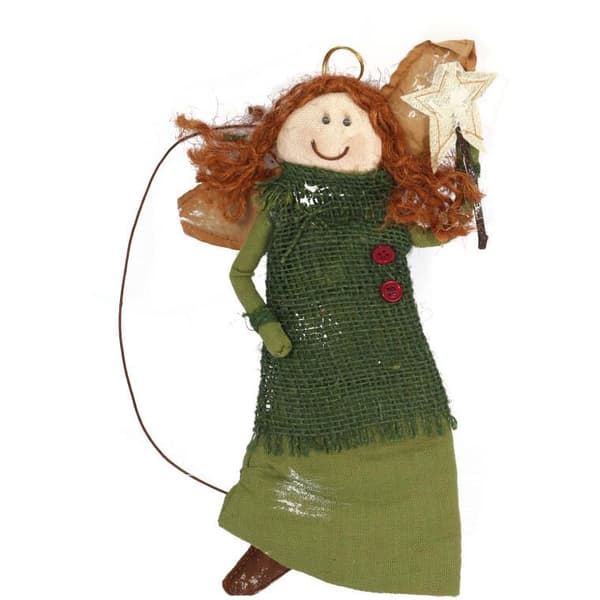 Grön ängelfigur hänge bredd 29 cm
