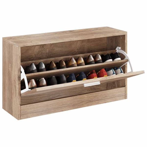 vidaXL skoskab egetræ 80x24x45 cm