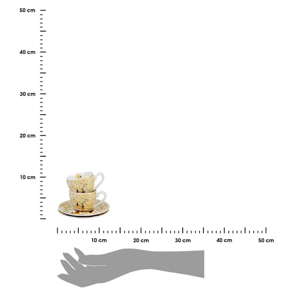 Sæt med 2 Klimt Ecru espressokopper