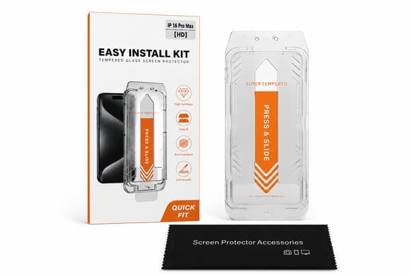 HD hærdet glas til iPhone 16 Pro Max / 17 Pro Max med 5D monteringsapplikator