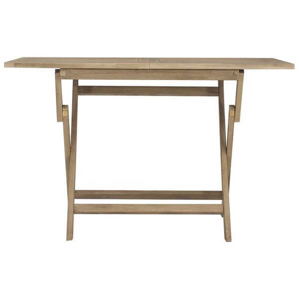 vidaXL foldbart havebord grå 120x70x75 cm teaktræ