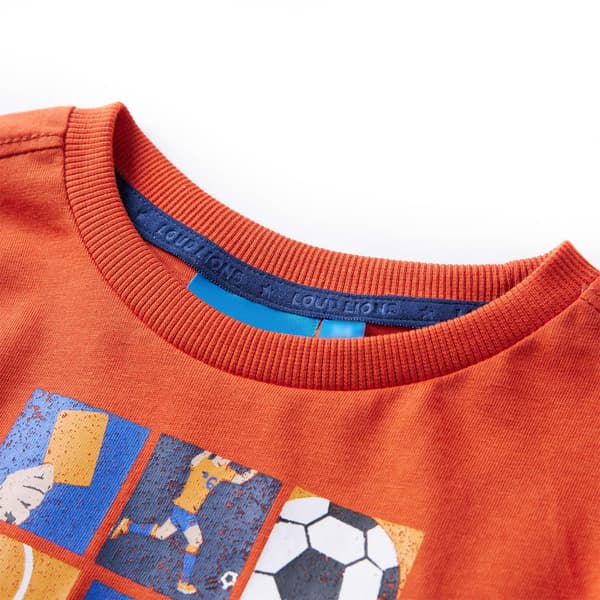 Barn långärmad T-shirt, orange, 92