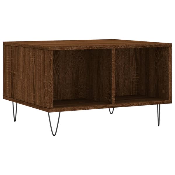 vidaXL sofabord brunt egetræ 60x50x36,5 cm