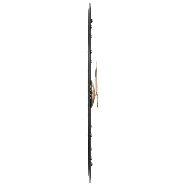 vidaXL vægur, sort, Ø60 cm, jern