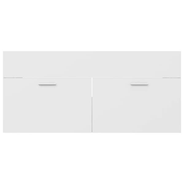 vidaXL håndvaskskab hvid 100x38,5x46 cm spånplade