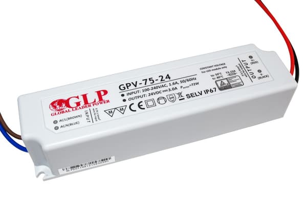 GLP LED-virtalähde 24V, 3A, 75W