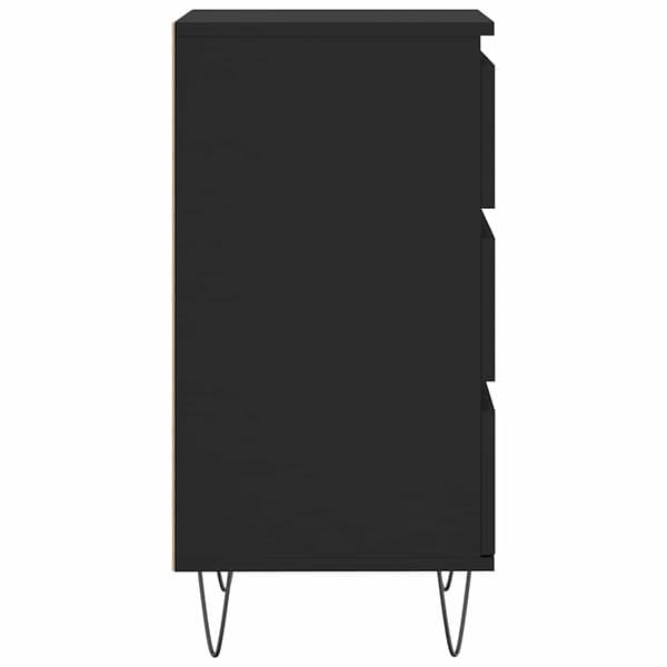 vidaXL kommode, sort, 40x35x70 cm, træbaseret materiale