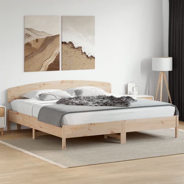 vidaXL Sänggavel, 200 cm, massivt furuträ