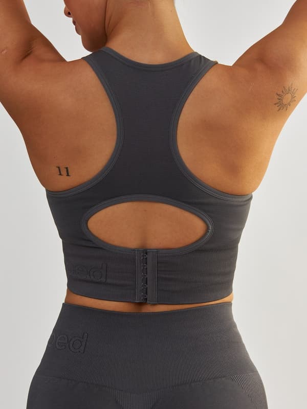 Grå justerbar sport-bh - Body Boost XS