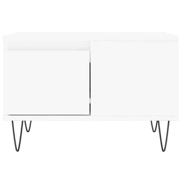 vidaXL Soffbord, Vitt, 55x55x36,5 cm, Träbaserat Material