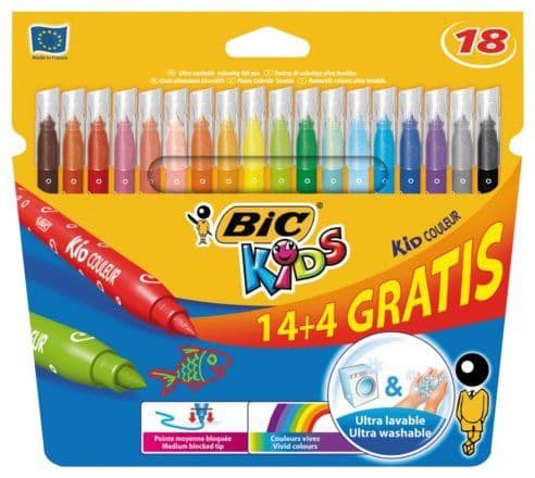 BIC TRIPS 18FARVER 14+4 BØRNEFARVER 2734