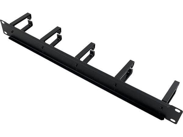 1U 19" Kabelorganisator 5 Plastikholdere Sort Alantec