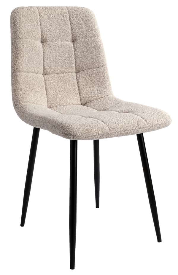 DENVER teddy beige boucle stol