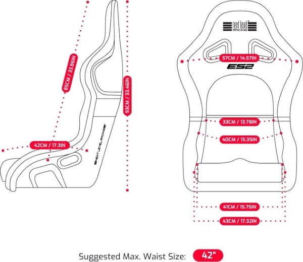 Next Level Racing ES2 Elite Sim Racing NLR-E060 sæde