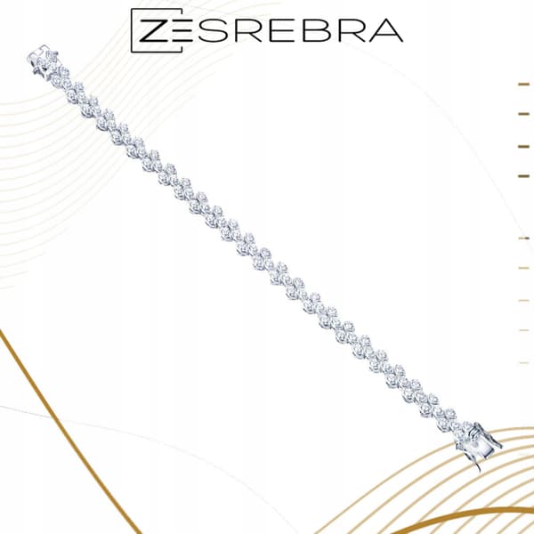 Elegant silverarmband med zirkoner
