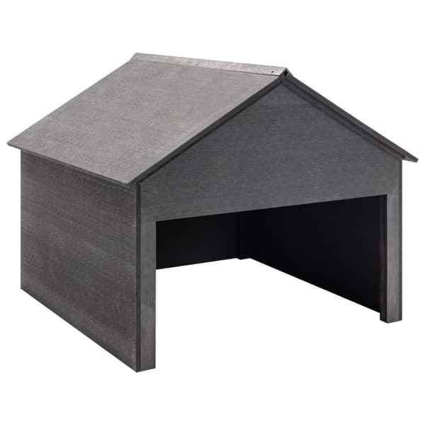 vidaXL plæneklippergarage, grå, 80x80x70 cm, WPC