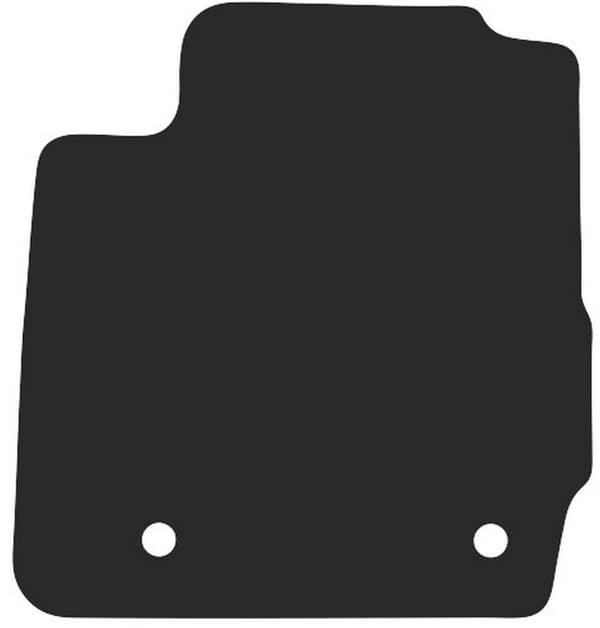 polyamid førermåtte til: Mazda 2 II hatchback 2007-2015 gummibelagt førermåtte
