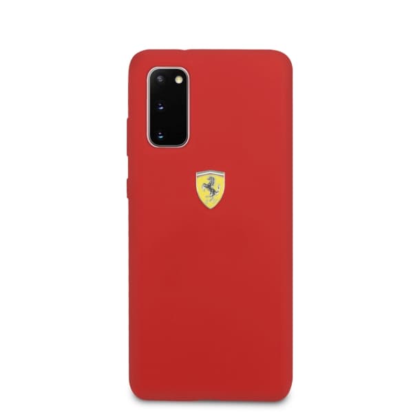 Ferrari Hardcase Silikone Etui til Galaxy S20, Rød