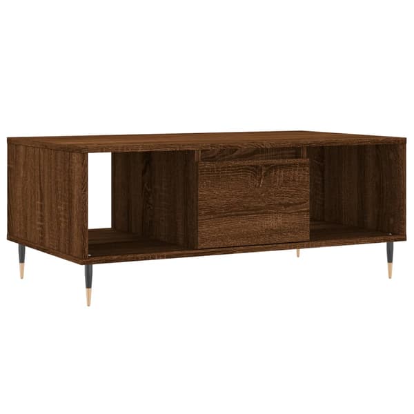 vidaXL sofabord brunt egetræ 90x50x36,5 cm