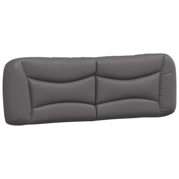 vidaXL hovedgærdehynde, grå, 160 cm, kunstlæder