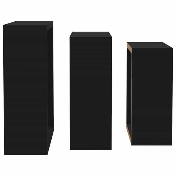 vidaXL kubeformede væghylder, 3 stk., sort, MDF