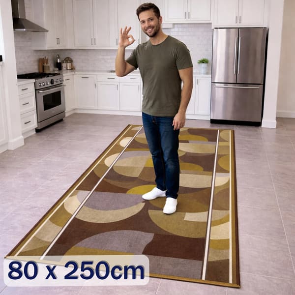 [5] kameleon beige 80 x 250 cm tæppe Skridsikkert tæppe D6969