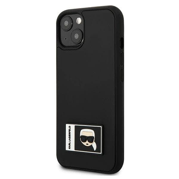 Karl Lagerfeld KLHCP13M3DKPK iPhone 13 / 14 / 15 6,1" sort hårdt cover Ikonik Patch