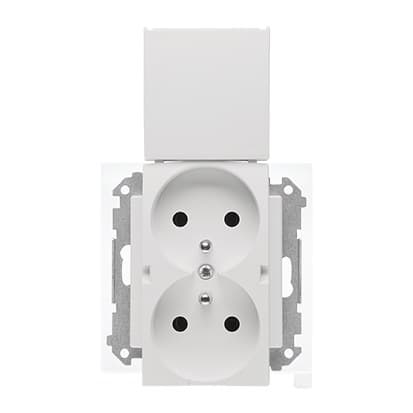 Dobbelt stikkontakt til IP44-version med tætning (modul) 16 A, 250 V~,